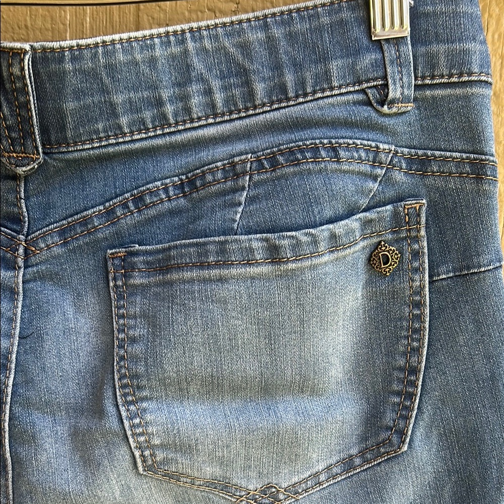 Democracy “Ab”solution Stretch Classic Blue Denim Jeans Size 10 - Picture 8 of 10